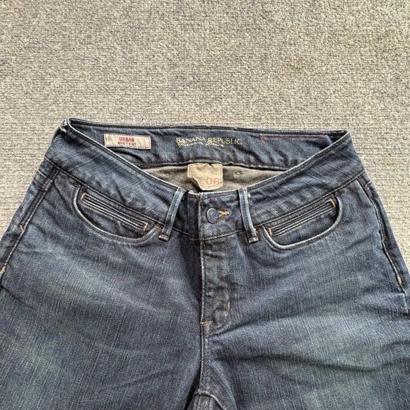 Banana Republic Jeans Womens 6‎ Blue Urban Boot Cut 32” inseam Low Rise Causal - Picture 13 of 14